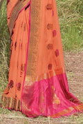 cotton brown saree 