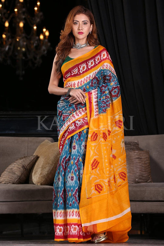 Cotton Saree Sapphire Blue Cotton Saree saree online