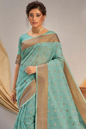 Shadow Green Cotton Saree