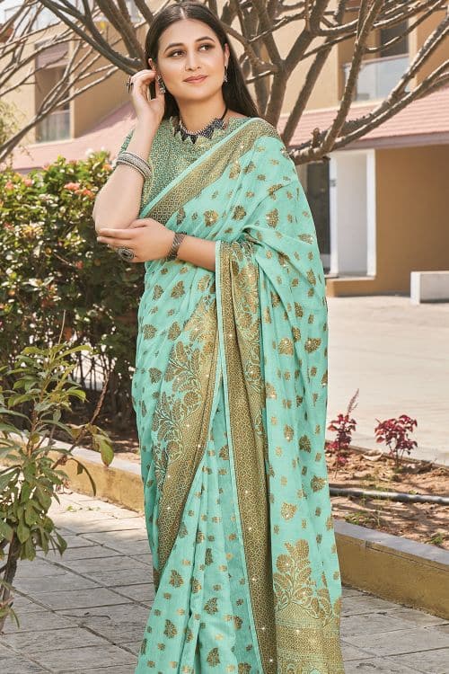 blue cotton sarees