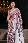 Cotton Saree Snow White Cotton Saree saree online