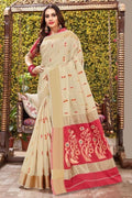 white cotton saree 