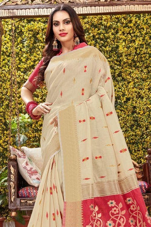 white cotton saree 
