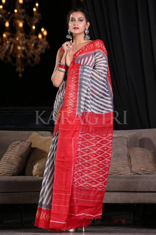 Cotton Saree Steel Grey Cotton Saree saree online