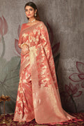 pink cotton saree