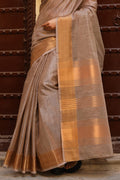 brown saree