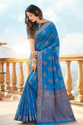 Cotton Silk Saree Cobalt Blue Cotton Silk Saree saree online