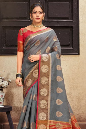 grey saree, cotton sarees for summer