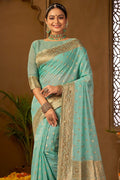 Cotton Silk Saree Light Blue Cotton Silk Saree saree online