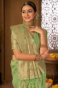 Cotton Silk Saree Light Green Cotton Silk Saree saree online