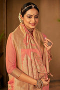Cotton Silk Saree Peach Cotton Silk Saree saree online