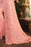 Buy Baby pink designer embroidered saree  online at best price -karagiri