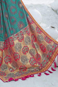 Designer Banarasi Saree Beautiful Backpack Blue Zari Woven Designer Banarasi Saree saree online