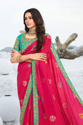 Designer Banarasi Saree Beautiful Cerise Pink Zari Woven Designer Banarasi Saree saree online