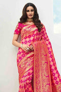 Designer Banarasi Saree Beautiful Punch Pink Designer Banarasi Saree saree online