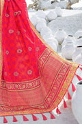 Designer Banarasi Saree Beautiful Raspberry Red Zari Woven Designer Banarasi Saree saree online