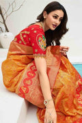 Designer Banarasi Saree Beautiful Tuscany Yellow Designer Banarasi Saree saree online