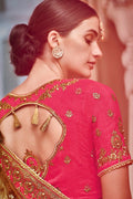 Designer Banarasi Saree Bright Peanut Brown Woven Designer Banarasi Saree With Embroidered Silk Blouse saree online