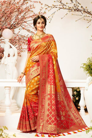 Banarasi Saree With Embroidered Silk Blouse