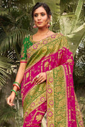 Designer Banarasi Saree Hibiscus Purple Designer Banarasi Saree saree online
