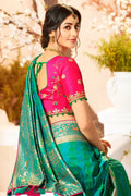 Designer Banarasi Saree Hot Green Woven Designer Banarasi Saree With Embroidered Silk Blouse saree online