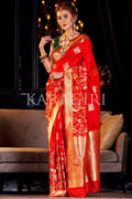 Banarasi Saree Rhubarb Red Banarasi Saree saree online