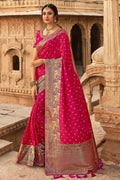 Tulip Pink Banarasi Saree- Designer wedding Saree