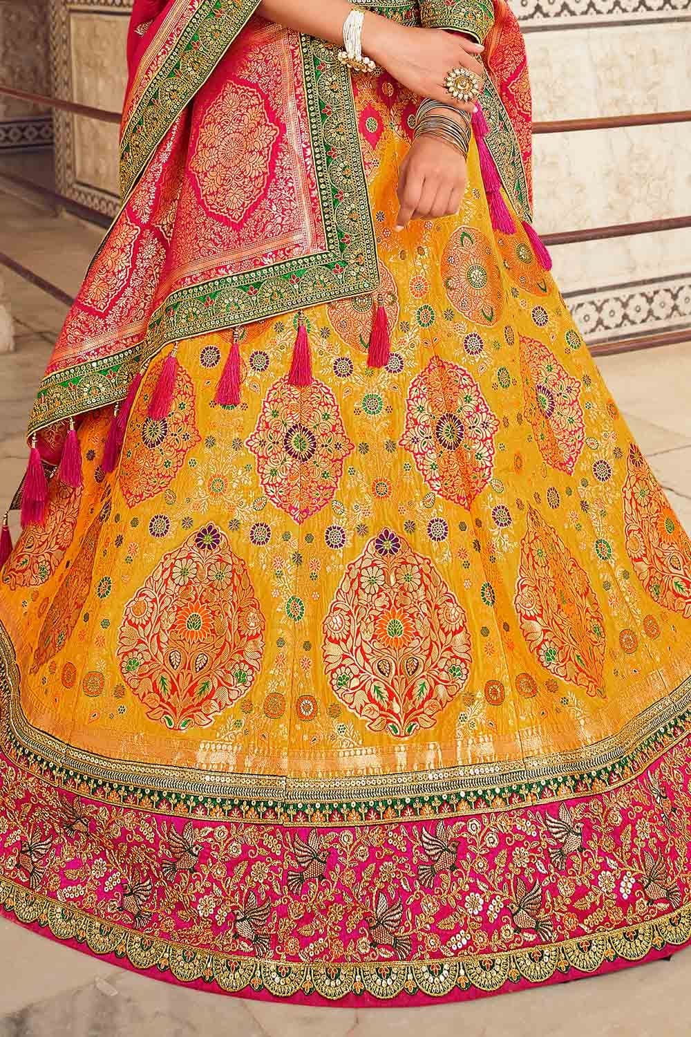 Designer Jari Jaipuri unique work Lehenga - Roopanjalee
