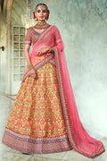 lemon yellow designer lehenga