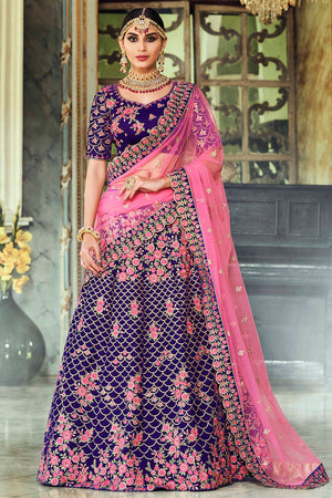 Lollipop Purple Designer Lehenga Choli (Semi-Stitched)