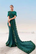 Beautiful Deep Green Designer Saree