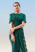 Beautiful Deep Green Designer Saree