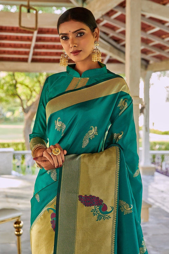 Designer Saree Cyan Blue Designer Saree saree online