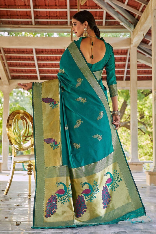 Designer Saree Cyan Blue Designer Saree saree online