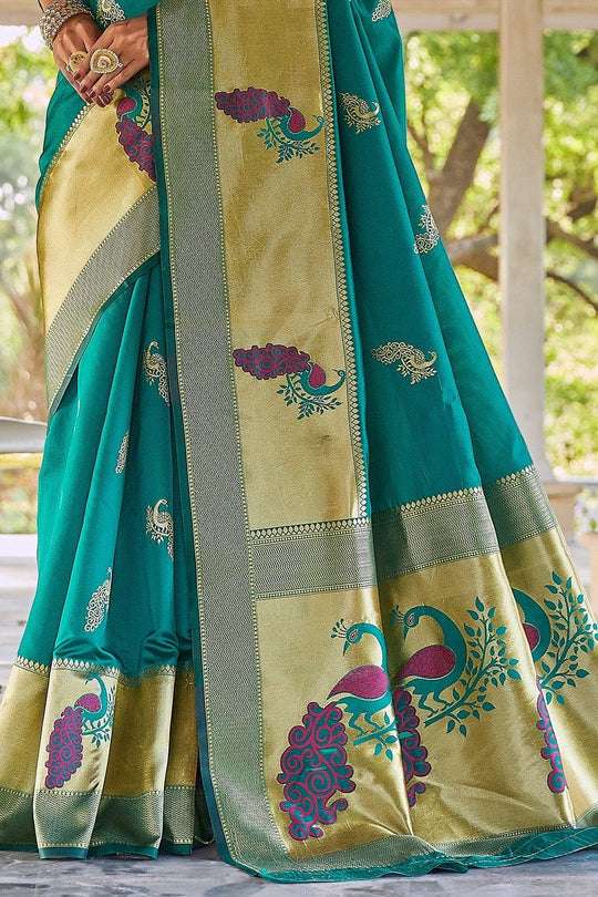 Designer Saree Cyan Blue Designer Saree saree online