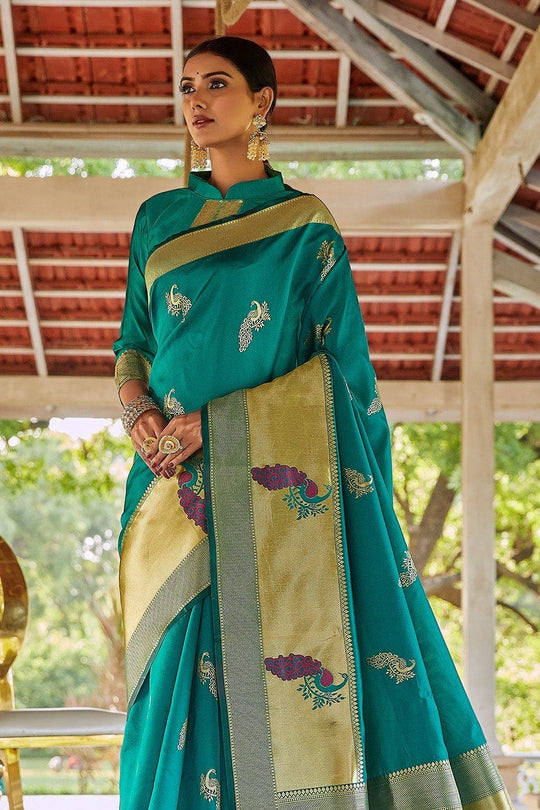 Designer Saree Cyan Blue Designer Saree saree online