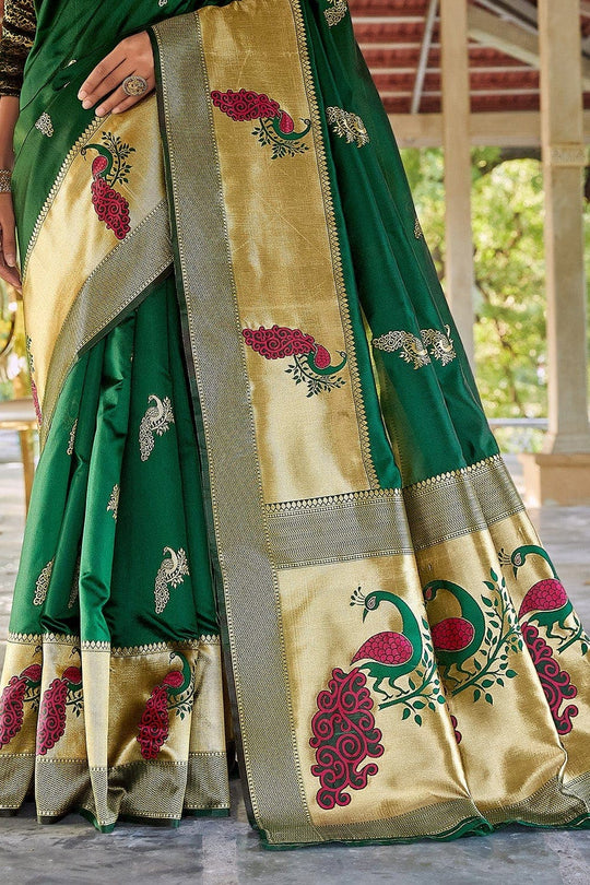 Designer Saree Dark Green Designer Saree saree online