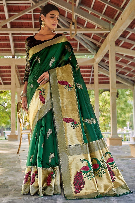 Designer Saree Dark Green Designer Saree saree online