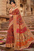 orange saree