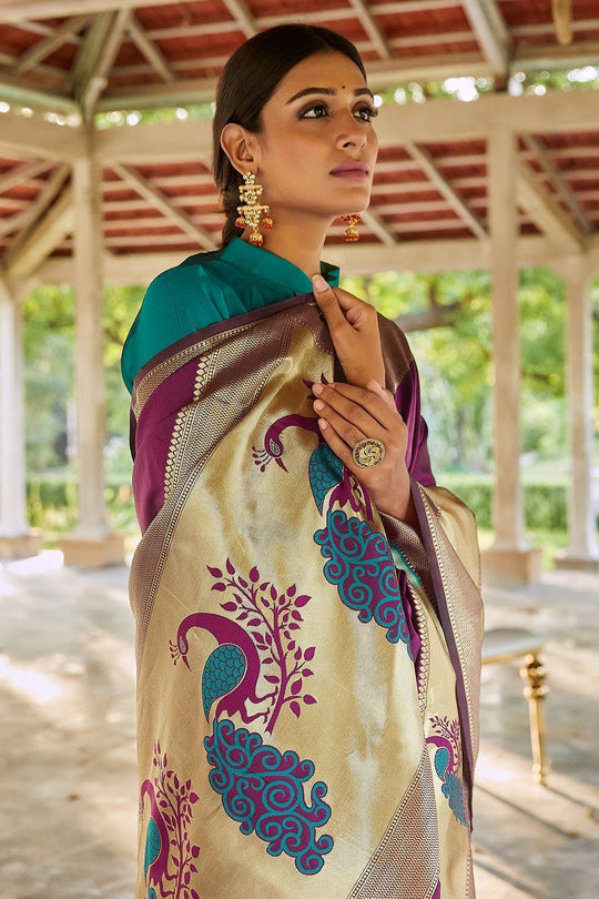Designer Saree Dark Violet Designer Saree saree online