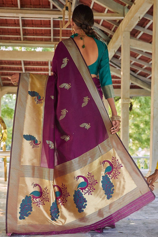 Designer Saree Dark Violet Designer Saree saree online