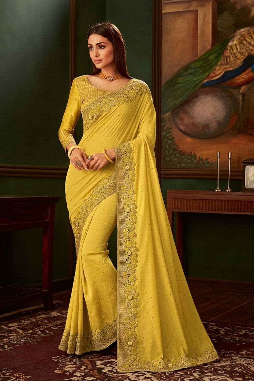 South Silk Saree Light Yellow Woven South Silk Saree saree online