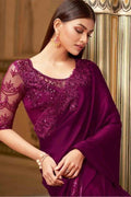 Designer Saree Mulberry Purple Designer Saree saree online