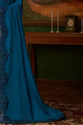 Buy Peacock blue woven south silk saree online at best price - Karagiri