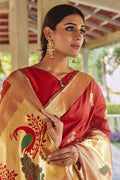 Designer Saree Scarlet Red Designer Saree saree online