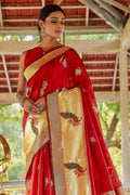 Designer Saree Scarlet Red Designer Saree saree online