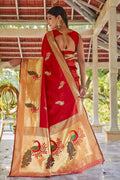 Designer Saree Scarlet Red Designer Saree saree online