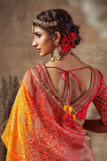 Designer Saree Tangerine Orange Designer Saree With Bandhani Prints saree online