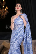 Digital Print Saree Azure Blue Digital Printed Saree saree online