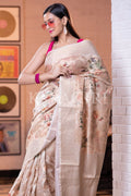 Digital Print Saree Beige Digital Print Saree saree online
